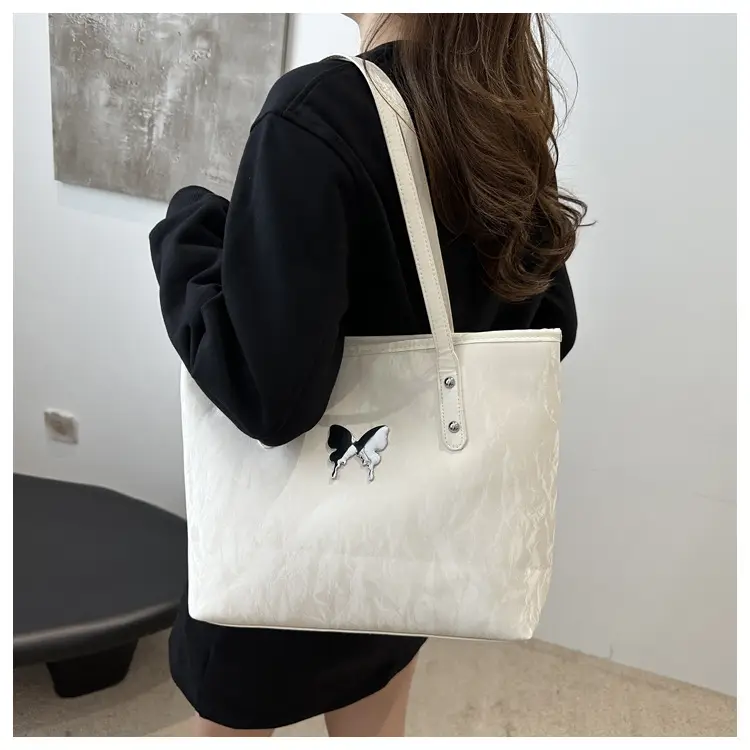 Pink Butterfly Handheld Tote Bag for Women — feature 14