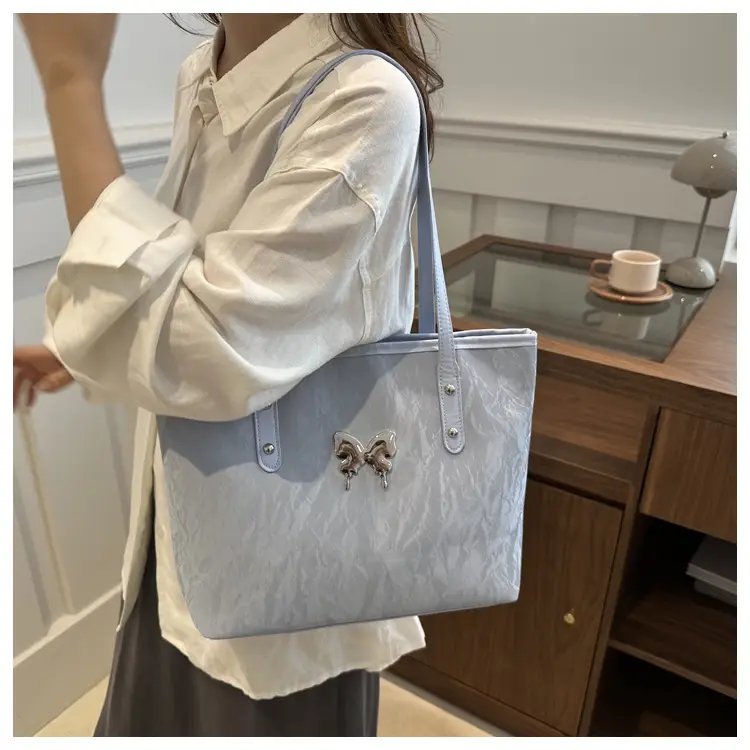 Pink Butterfly Handheld Tote Bag for Women — feature 21
