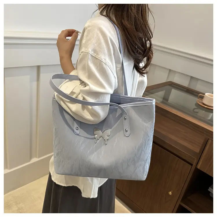 Pink Butterfly Handheld Tote Bag for Women — feature 23
