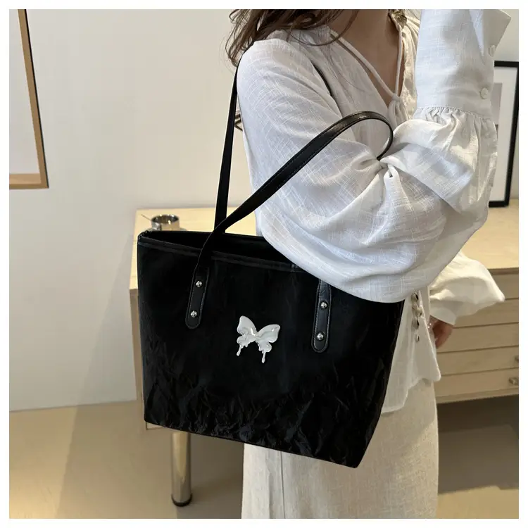 Pink Butterfly Handheld Tote Bag for Women — feature 26