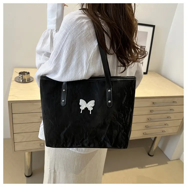 Pink Butterfly Handheld Tote Bag for Women — feature 27