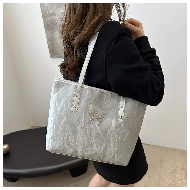 Pink Butterfly Handheld Tote Bag for Women — feature 8
