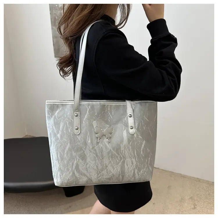 Pink Butterfly Handheld Tote Bag for Women — feature 9