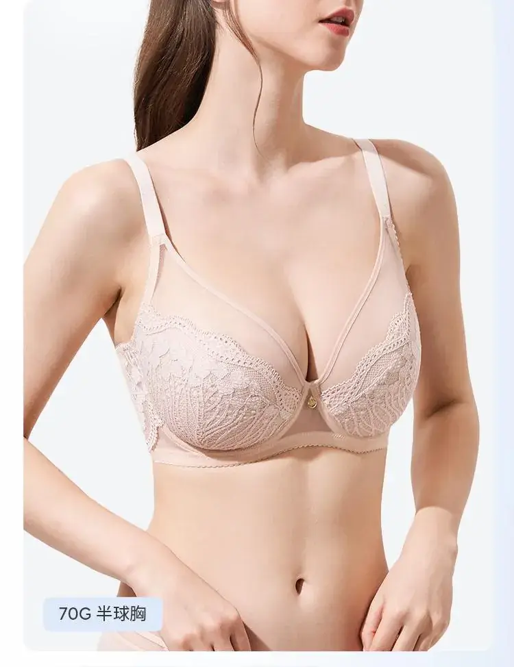 Black Lace Full Cup Bra for Big Chest Small — feature 17