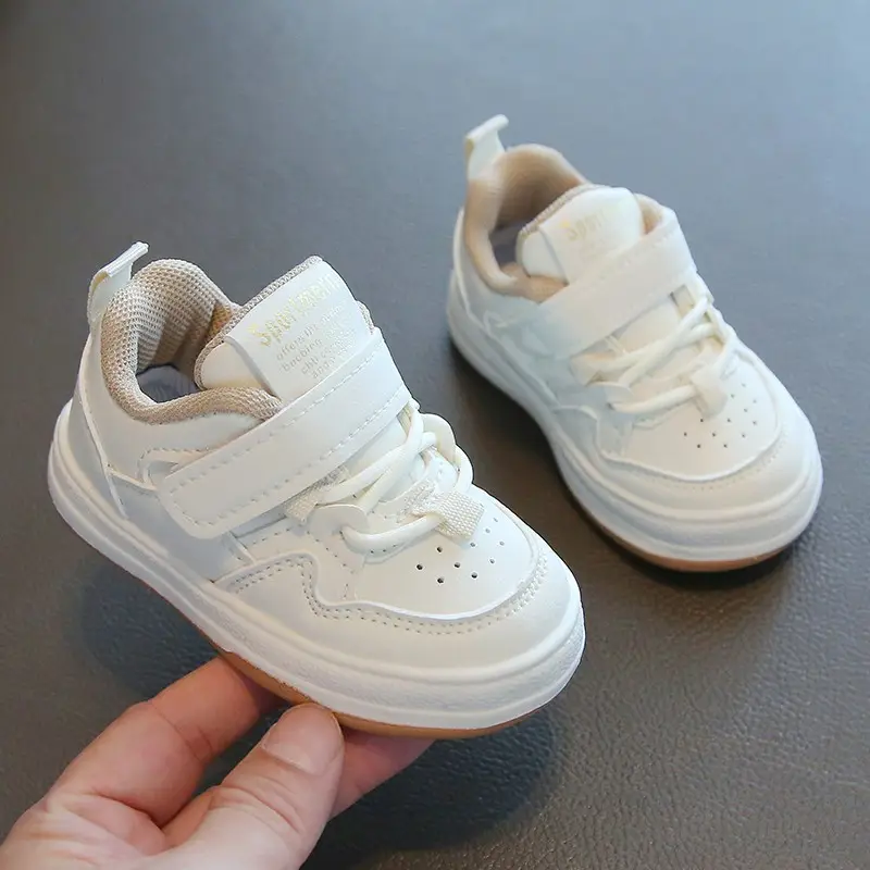 Kids Board Shoes White Black New Korean Style 2024 - Image 4