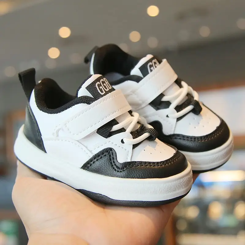 Kids Board Shoes White Black New Korean Style 2024 - Image 5