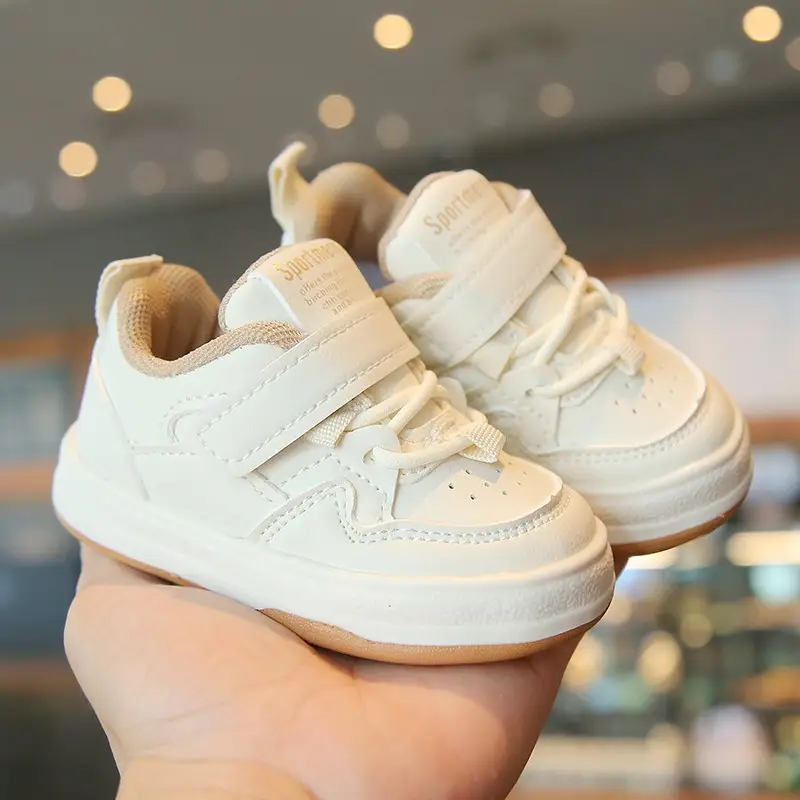 Kids Board Shoes White Black New Korean Style 2024 - Image 6