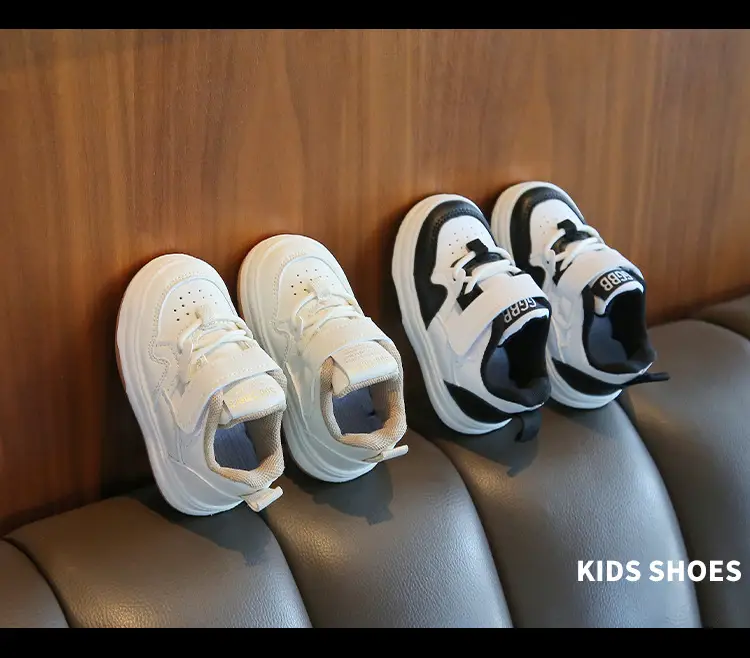 Kids Board Shoes White Black New Korean Style 2024 — feature 13