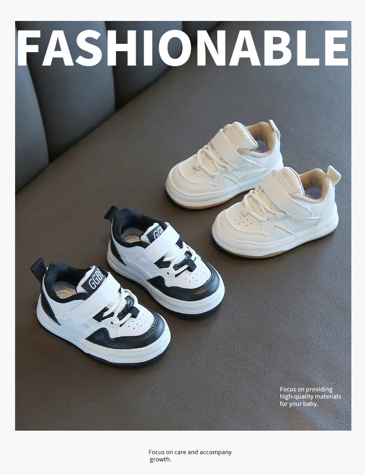 Kids Board Shoes White Black New Korean Style 2024 — feature 15
