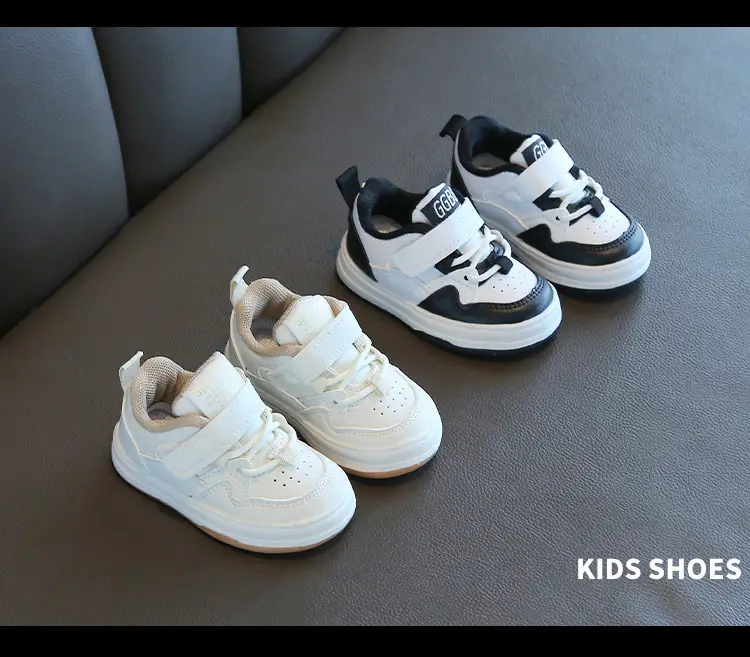 Kids Board Shoes White Black New Korean Style 2024 — feature 4