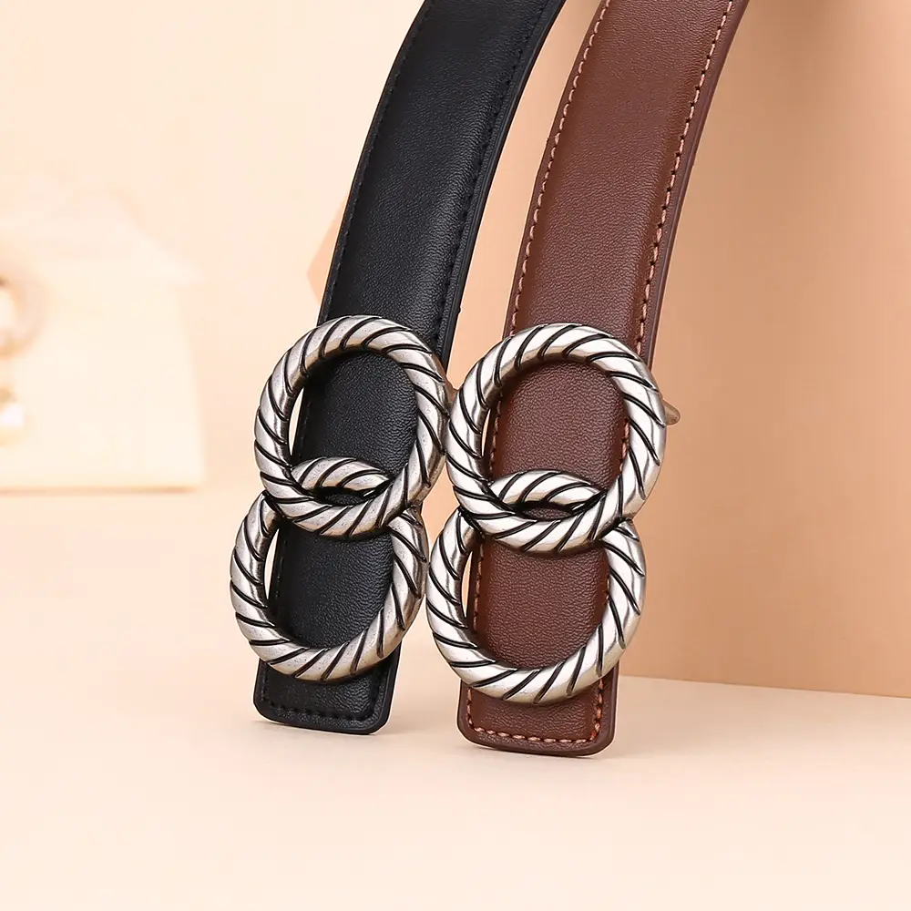Women's High-End Leather Belt with Rope Buckle - Image 7