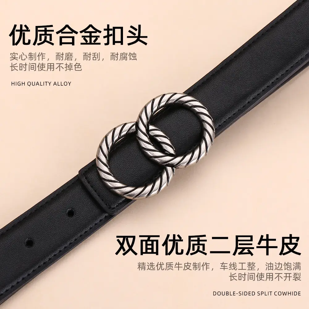 Women's High-End Leather Belt with Rope Buckle - Image 8