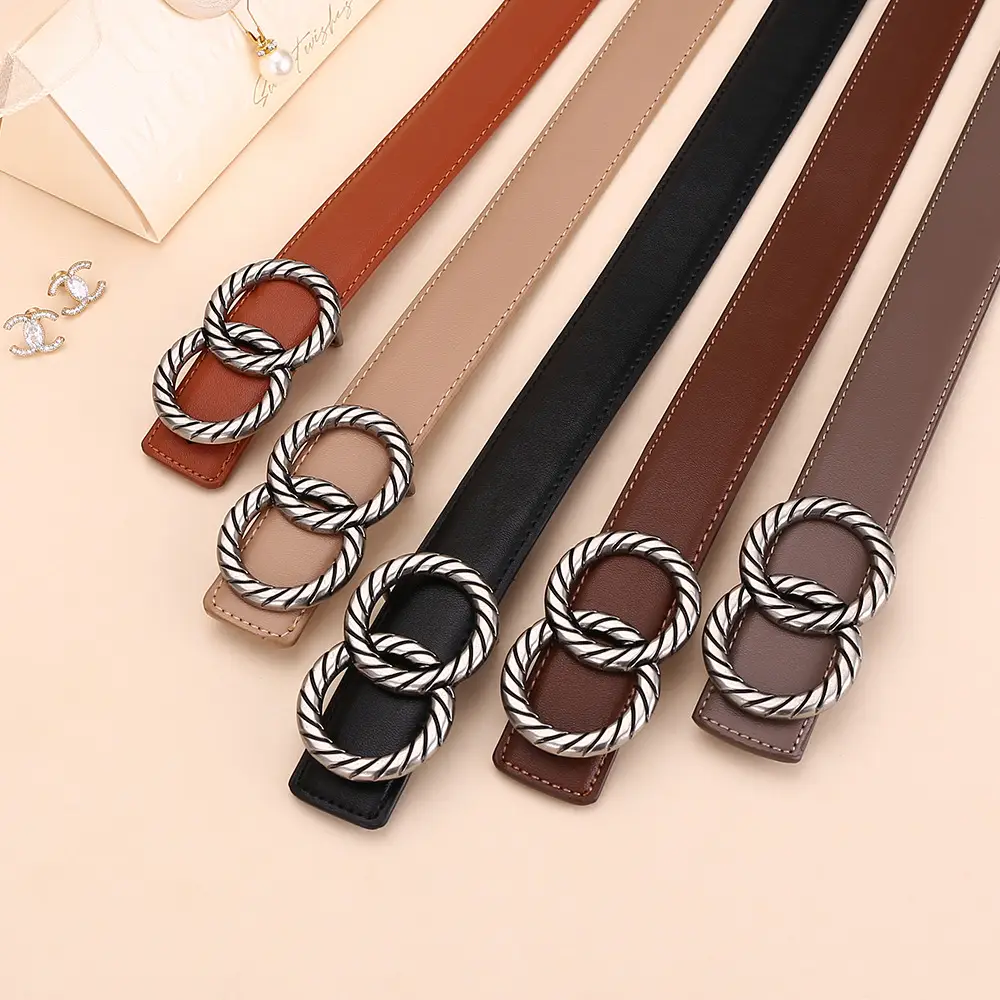 Women's High-End Leather Belt with Rope Buckle - Image 9