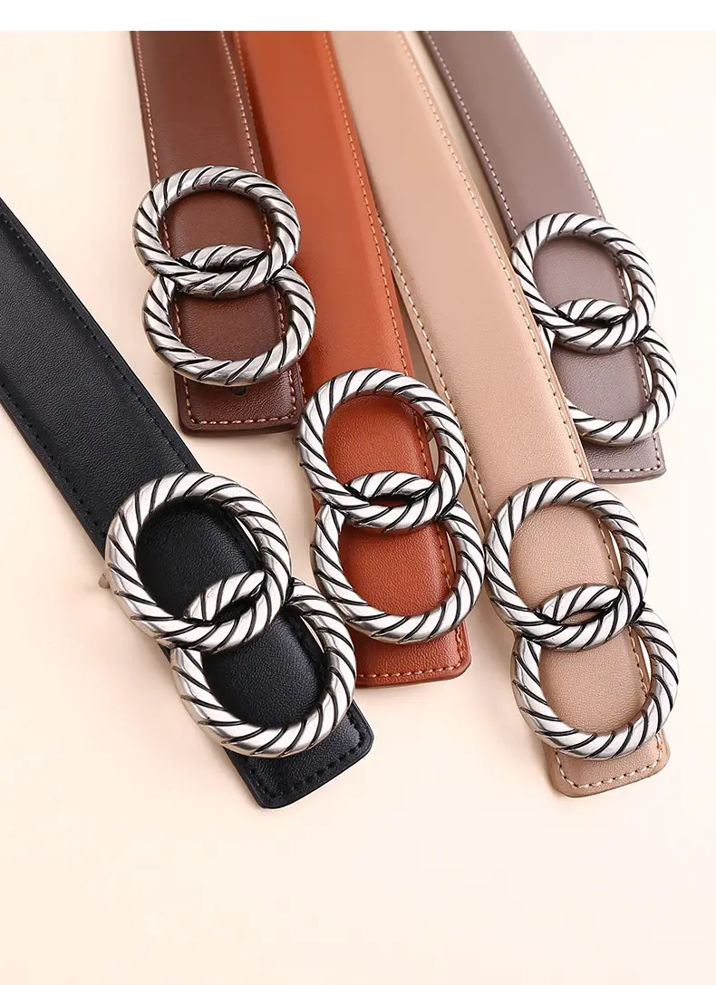 Women's High-End Leather Belt with Rope Buckle — feature 13
