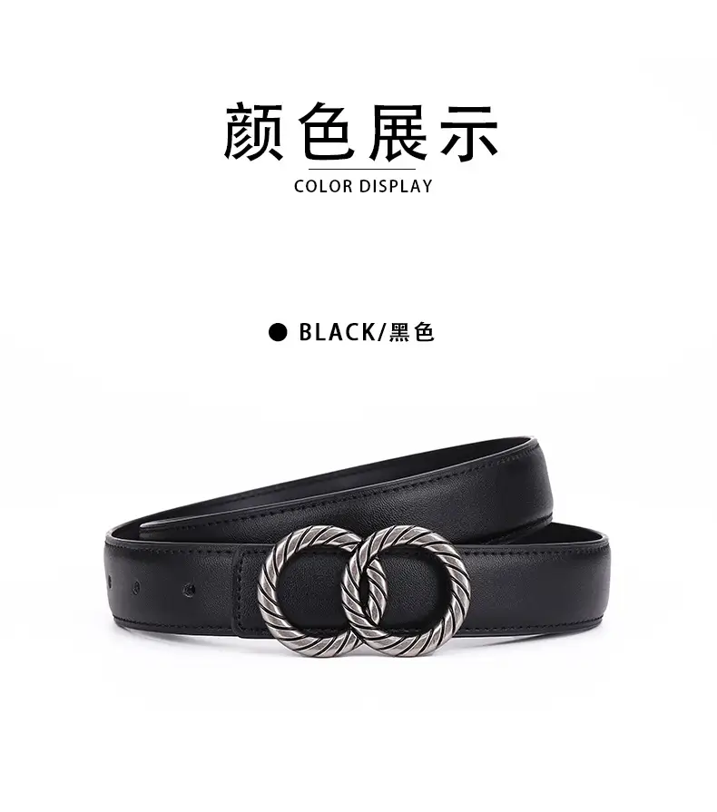 Women's High-End Leather Belt with Rope Buckle — feature 18