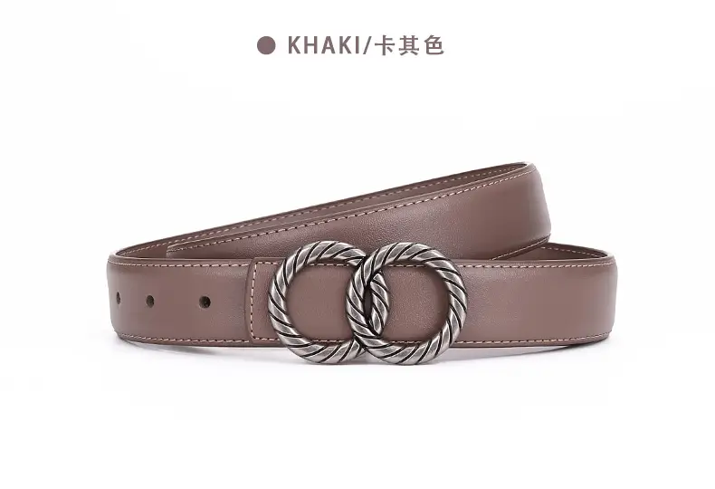 Women's High-End Leather Belt with Rope Buckle — feature 20