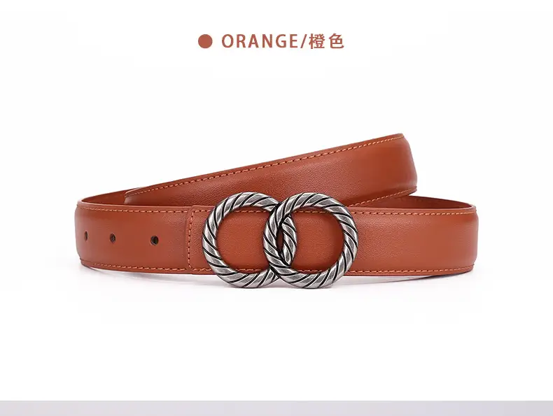 Women's High-End Leather Belt with Rope Buckle — feature 22