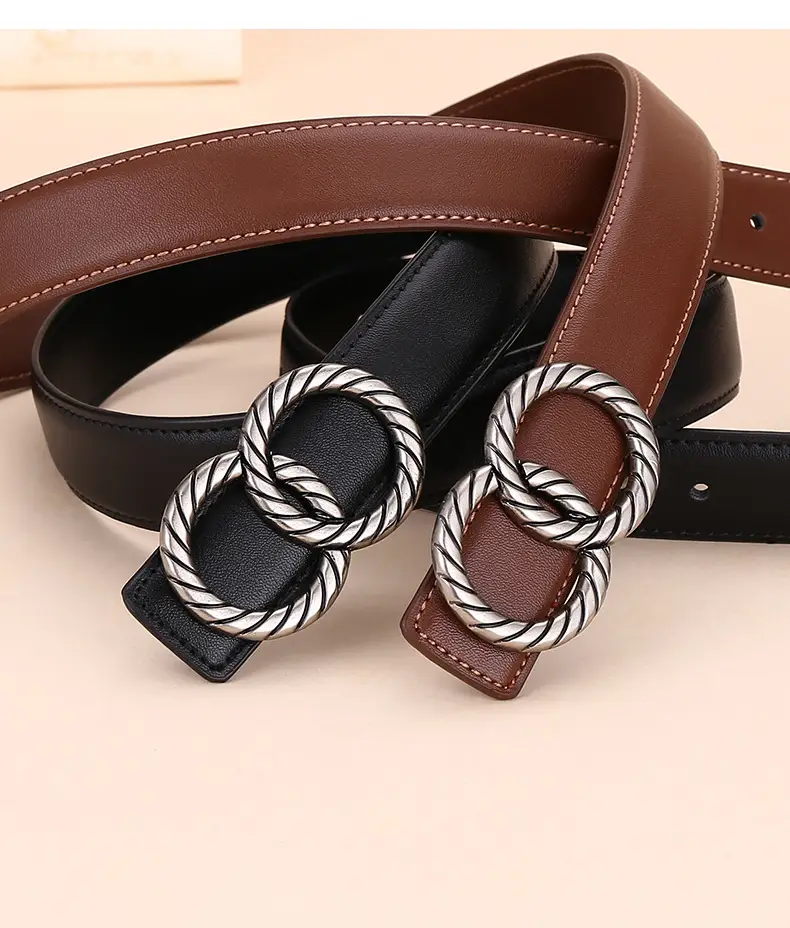Women's High-End Leather Belt with Rope Buckle — feature 24