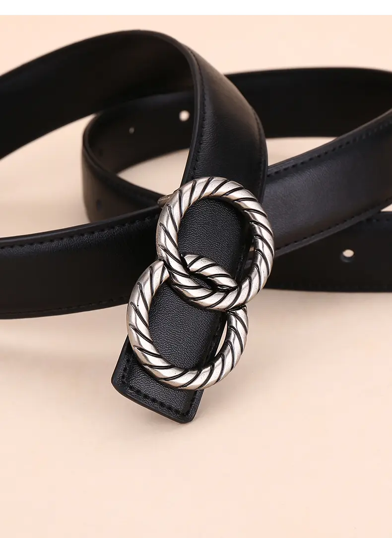 Women's High-End Leather Belt with Rope Buckle — feature 25
