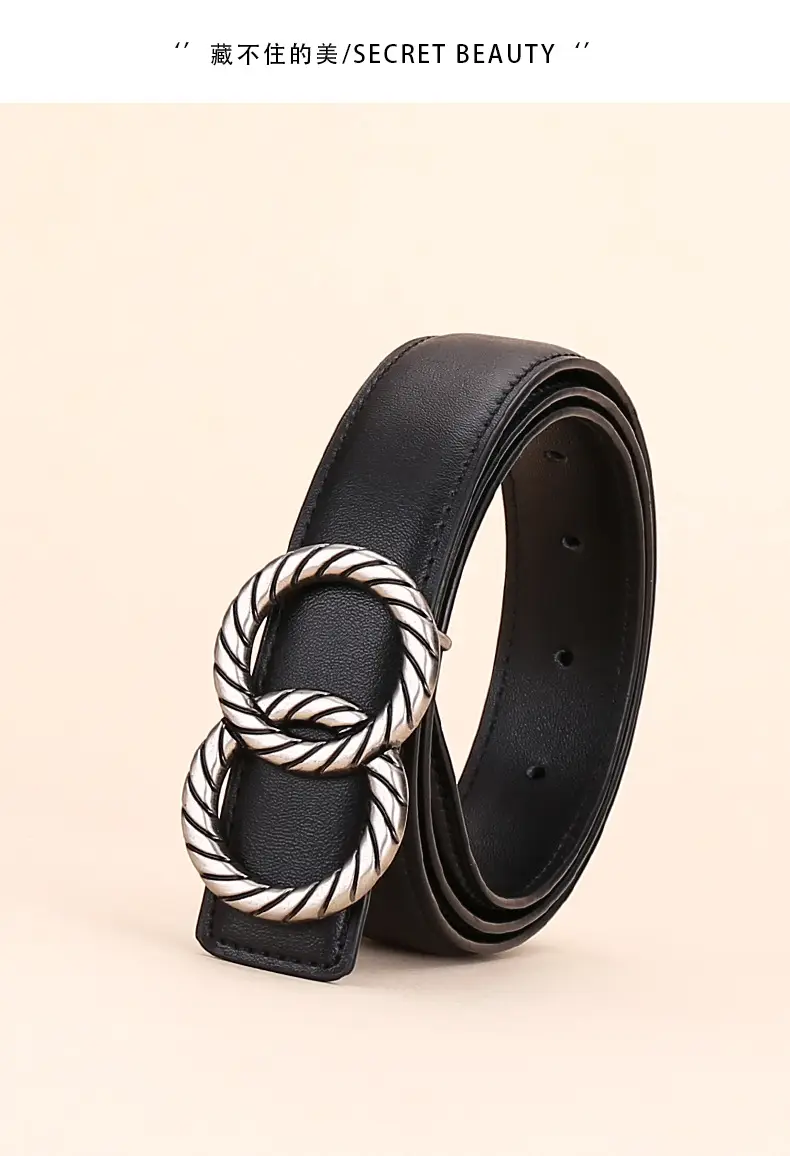 Women's High-End Leather Belt with Rope Buckle — feature 4