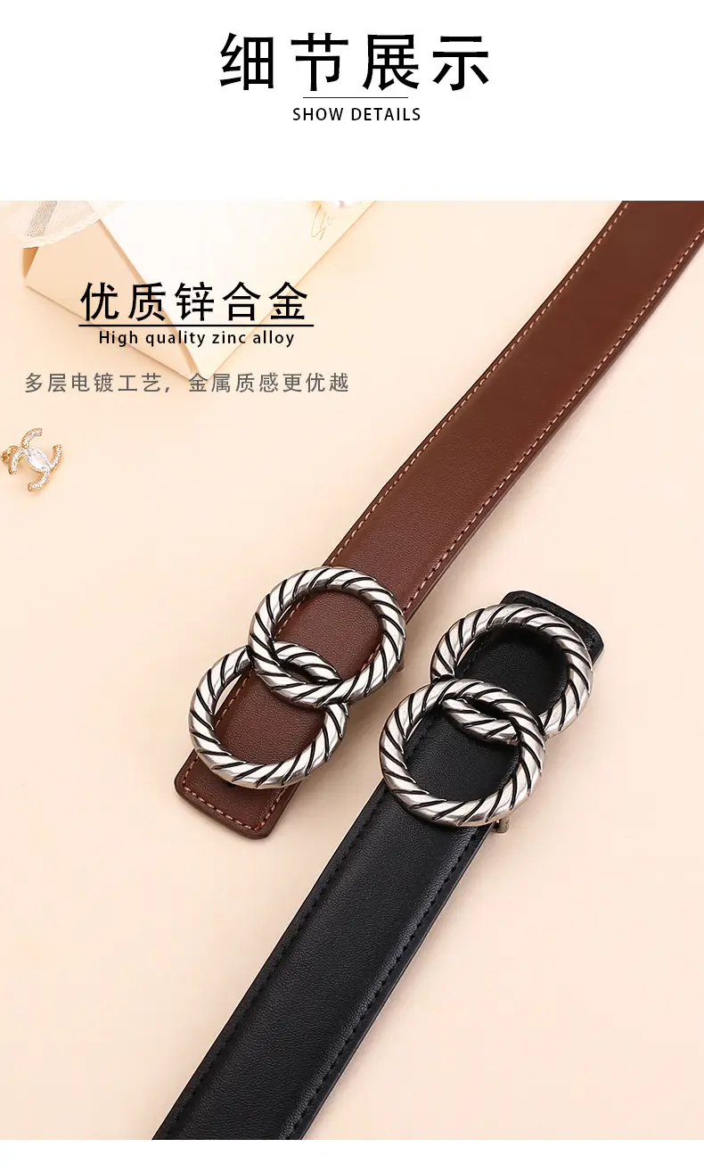 Women's High-End Leather Belt with Rope Buckle — feature 8