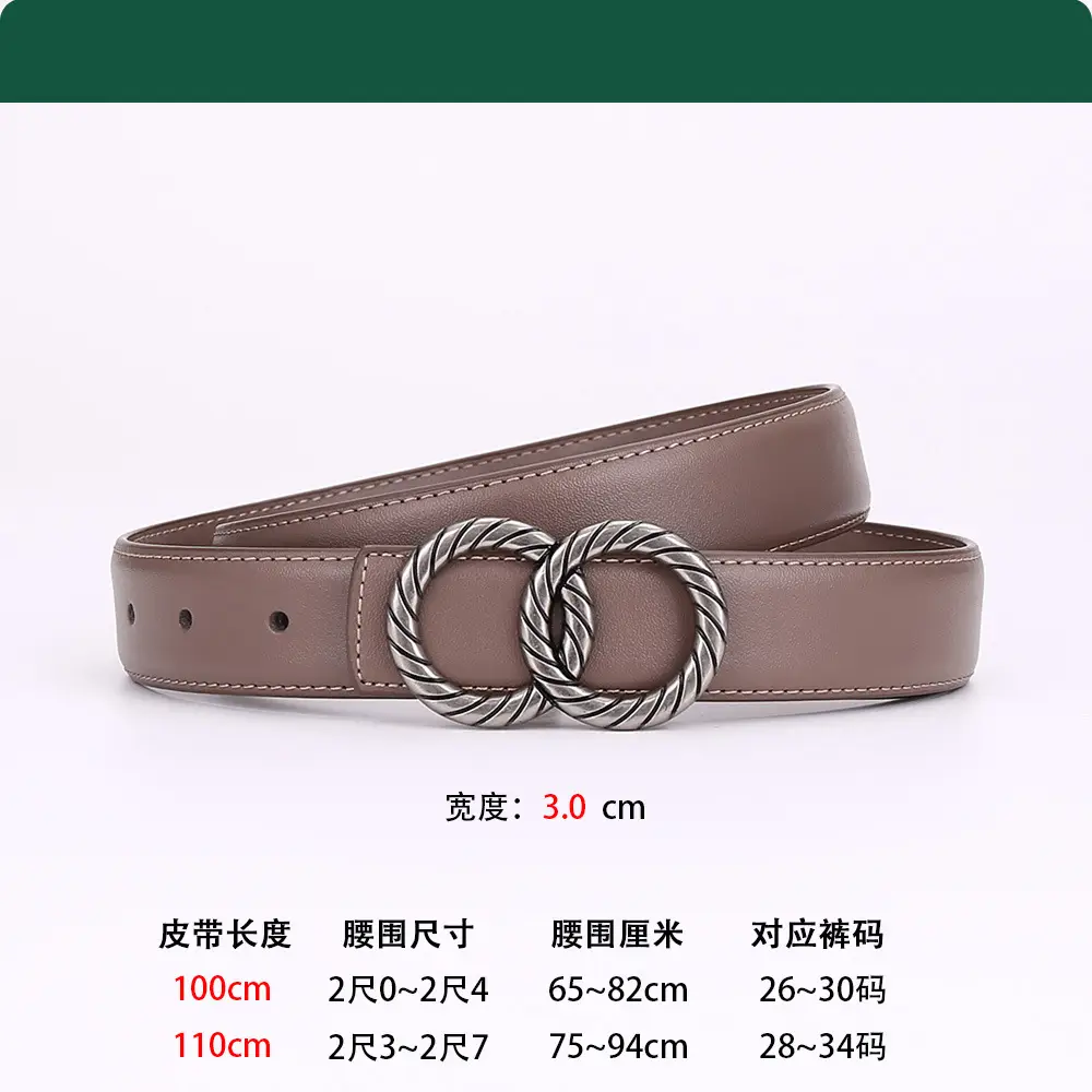 Women's High-End Leather Belt with Rope Buckle - Image 3