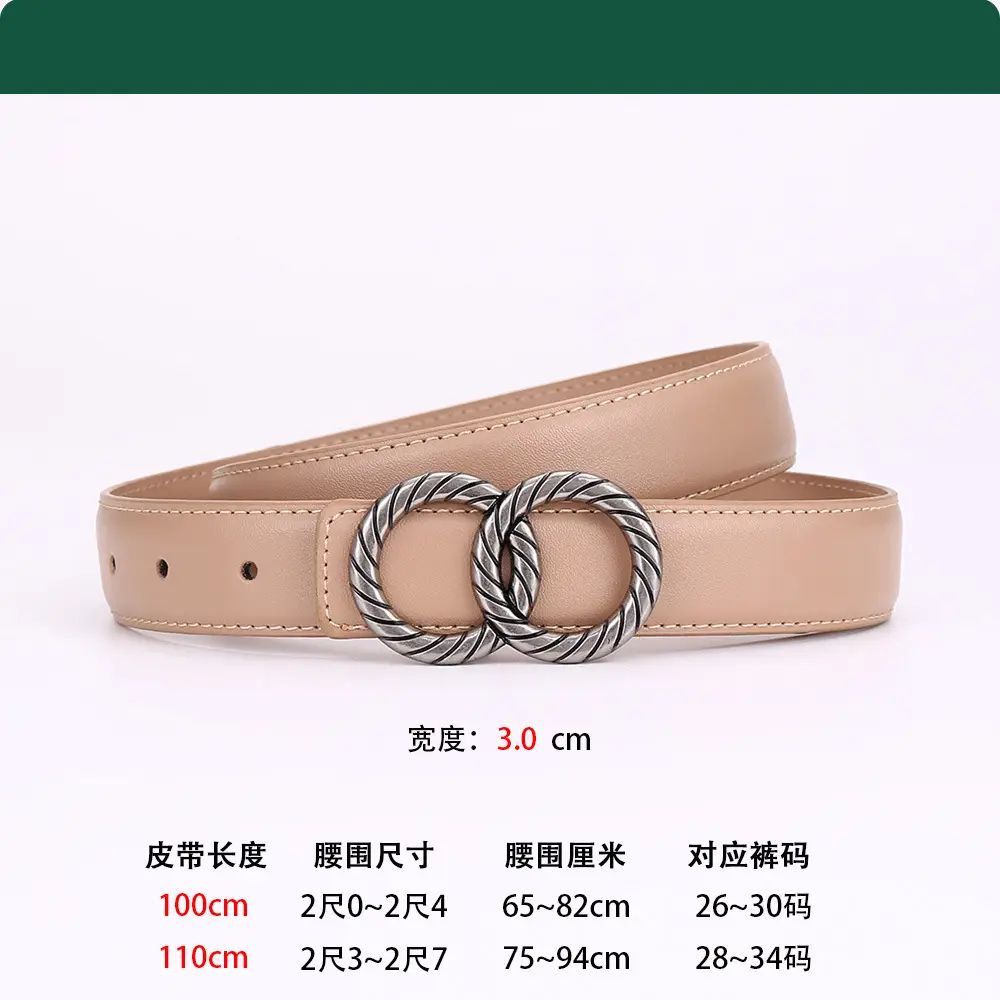 Women's High-End Leather Belt with Rope Buckle - Image 4