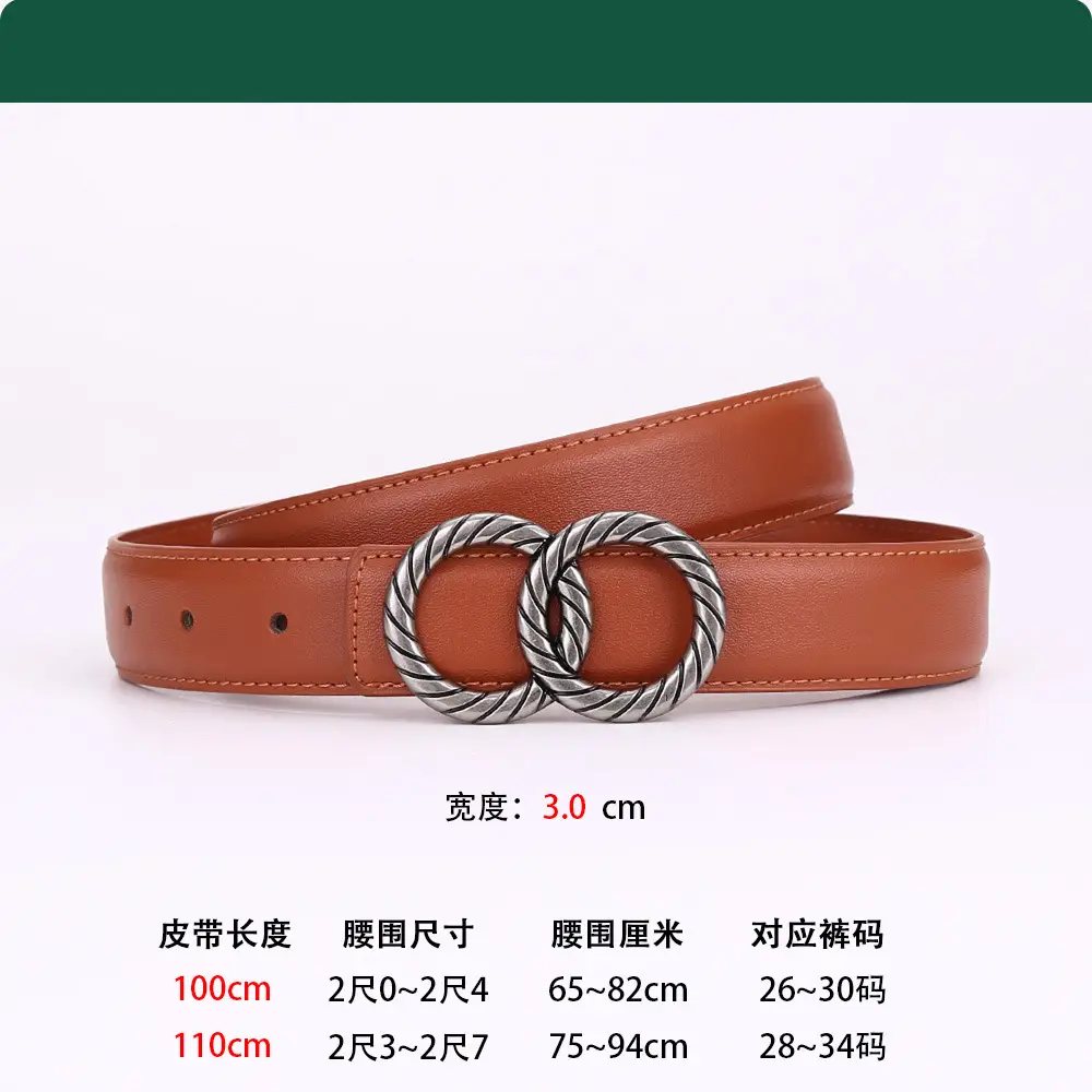 Women's High-End Leather Belt with Rope Buckle - Image 5