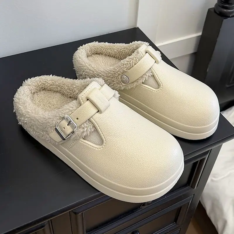 Detachable waterproof cotton slippers women's autumn and winter new indoor home warm non-slip couples outdoor cotton slippers men