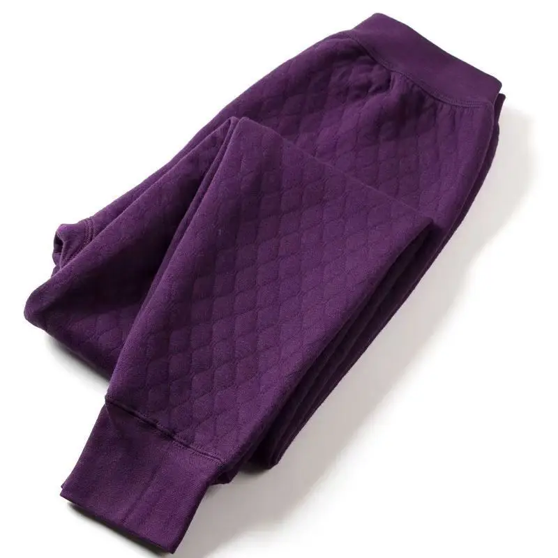 Men's Grey Quilted Warm Cotton Pants
