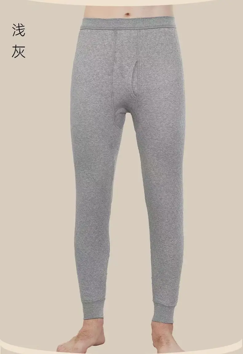 Men's Grey Quilted Warm Cotton Pants — feature 21