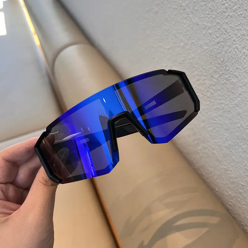 Men Cycling Windproof Sunglasses with Rainbow Lenses - Image 3