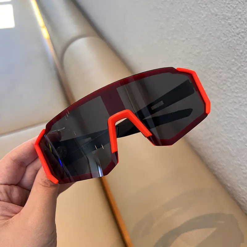 Men Cycling Windproof Sunglasses with Rainbow Lenses - Image 7