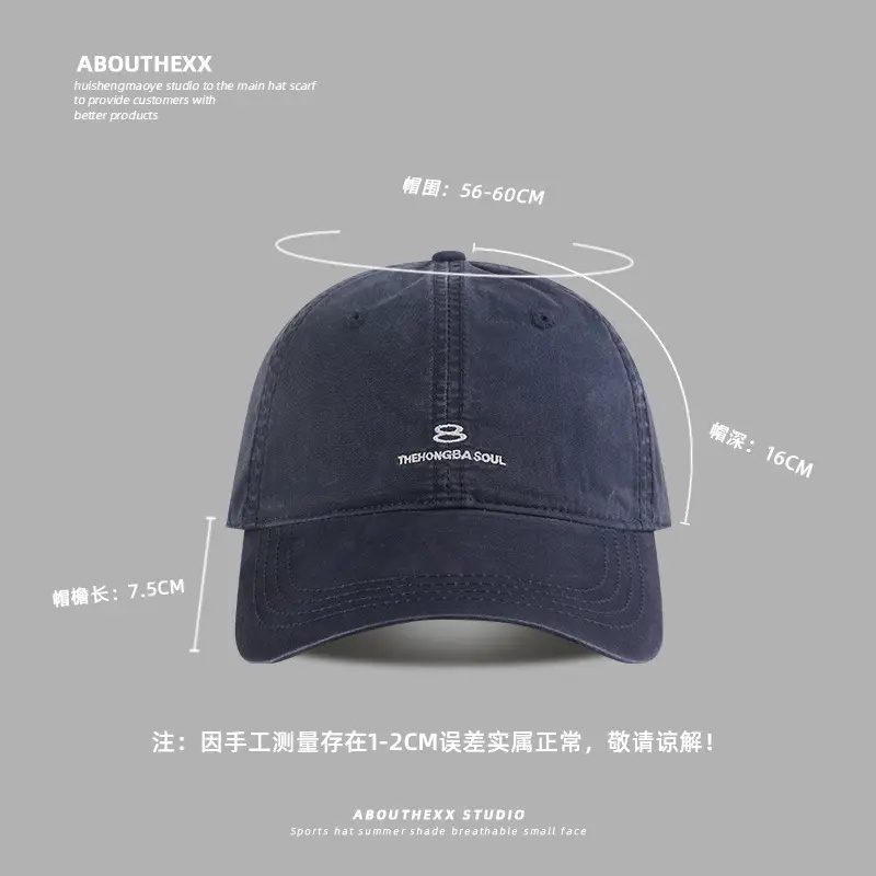 Men's Navy Blue Baseball Cap with Embroidered Logo - Image 12