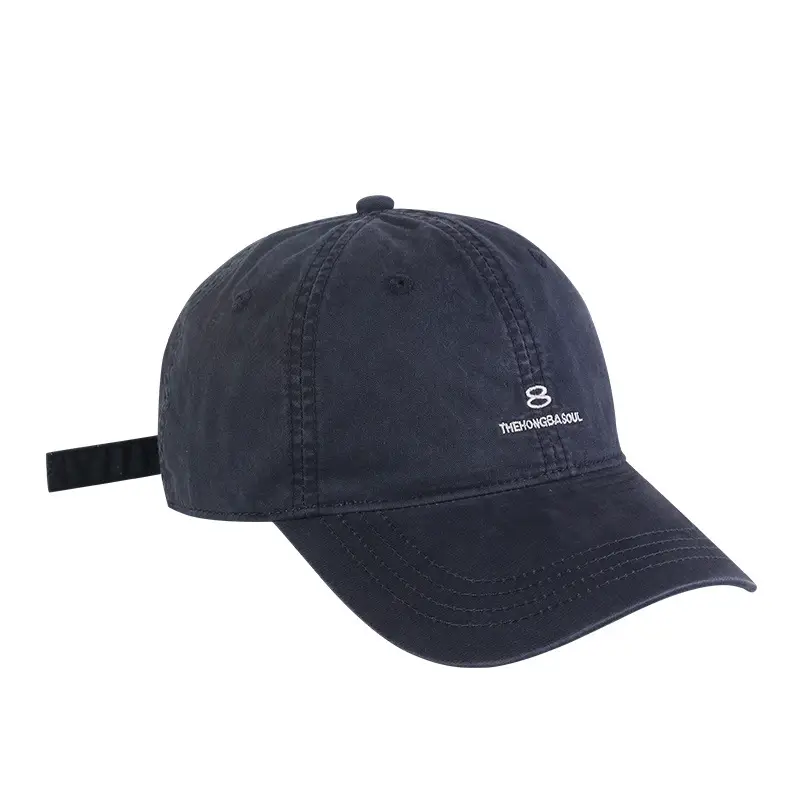 Men's Navy Blue Baseball Cap with Embroidered Logo - Image 13