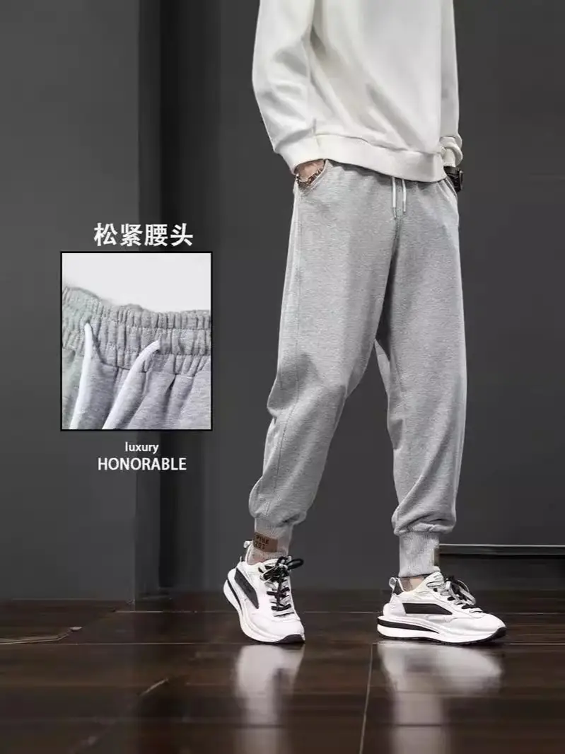 Men Fleece Lined Casual Pants Black Grey All Size - Image 8