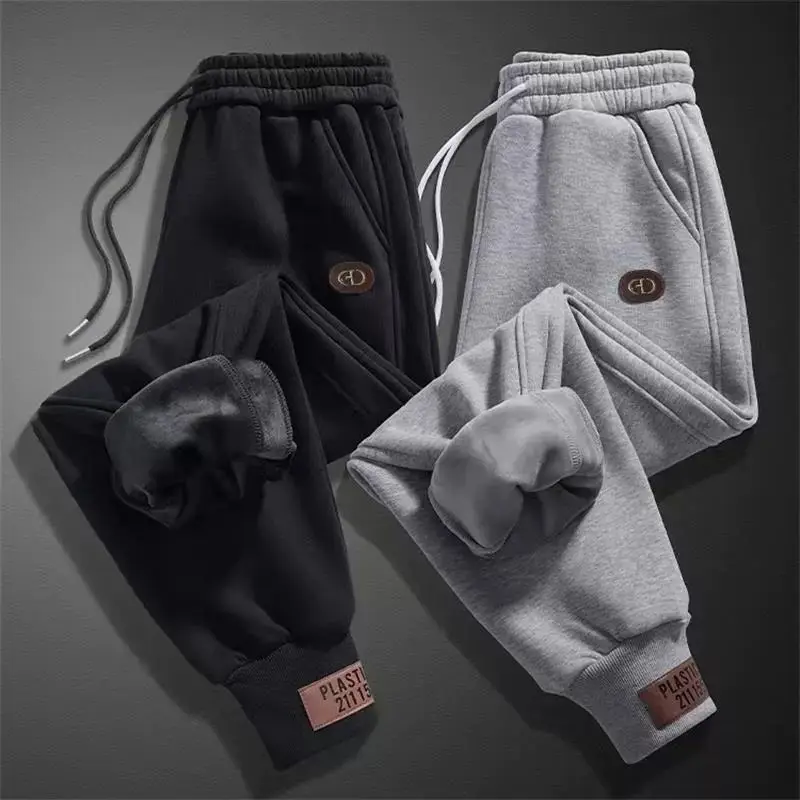 Men Fleece Lined Casual Pants Black Grey All Size — feature 5