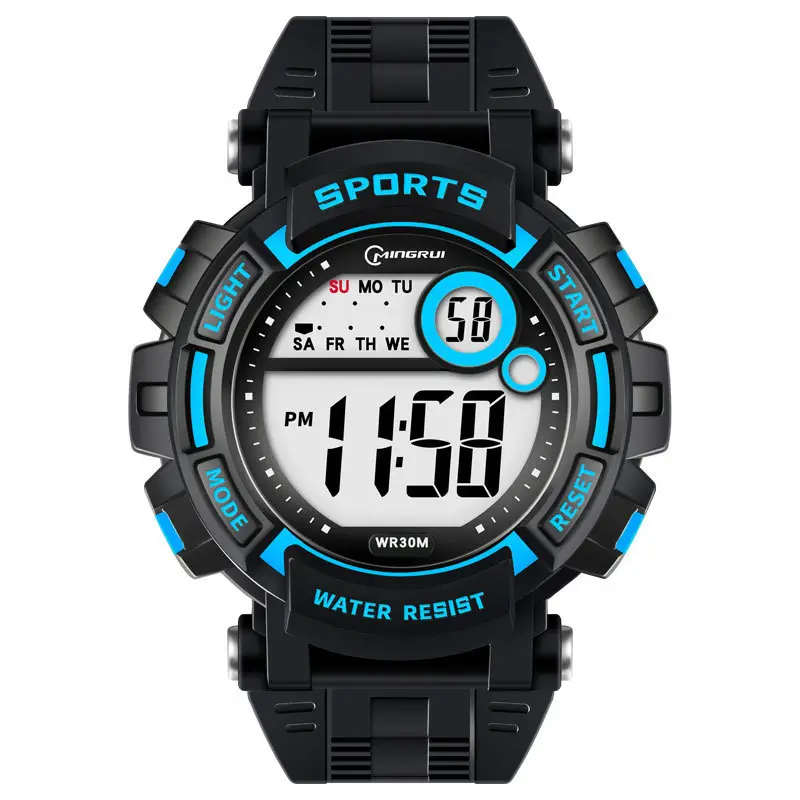 Mingrui Student Digital Sports Watch Black 30m Waterproof - Image 11