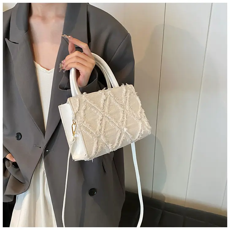 Black Rhombic Denim Crossbody Bag Women 2024 — feature 24