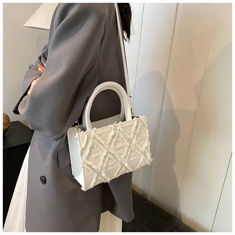 Black Rhombic Denim Crossbody Bag Women 2024 — feature 27