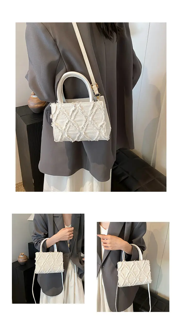 Black Rhombic Denim Crossbody Bag Women 2024 — feature 4