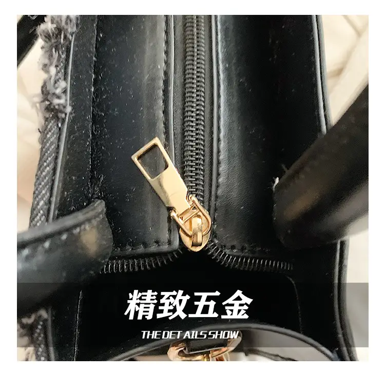 Black Rhombic Denim Crossbody Bag Women 2024 — feature 9