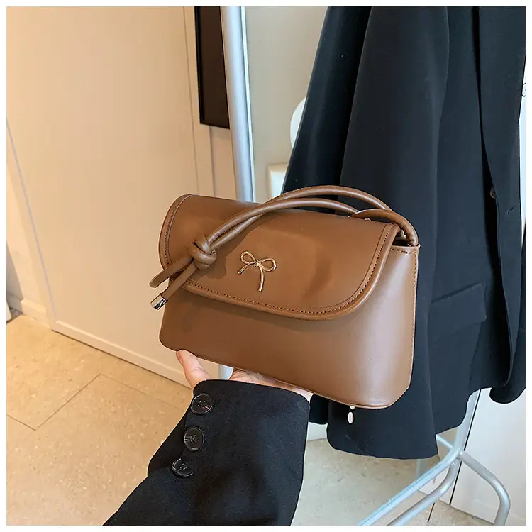 Women's Shoulder Crossbody Bag Brown Square Design 2024 — feature 41