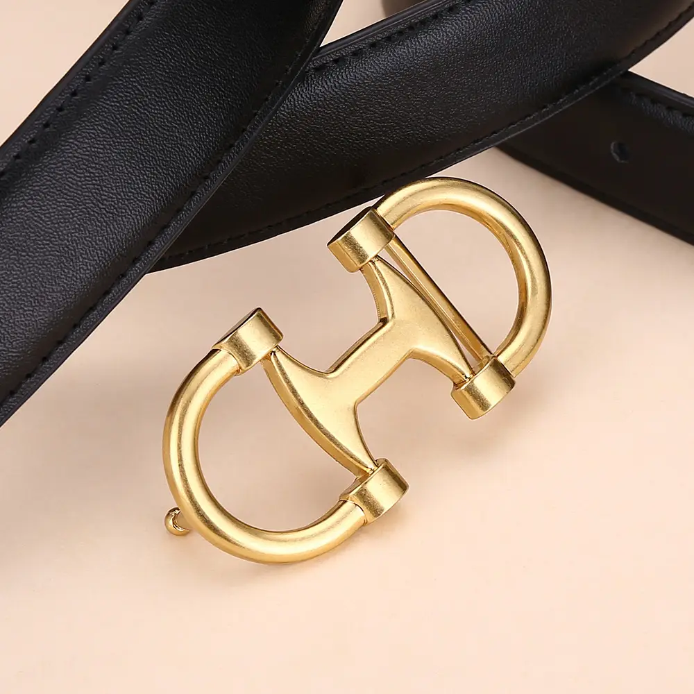 Gold H-Braceled Women's Belt for Business & Fashion - Image 8