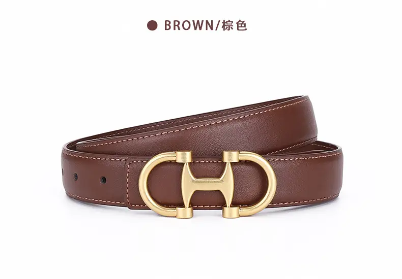 Gold H-Braceled Women's Belt for Business & Fashion — feature 19