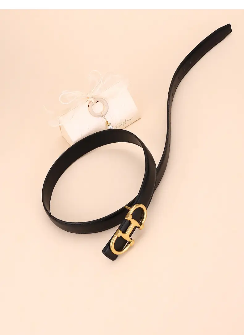 Gold H-Braceled Women's Belt for Business & Fashion — feature 23