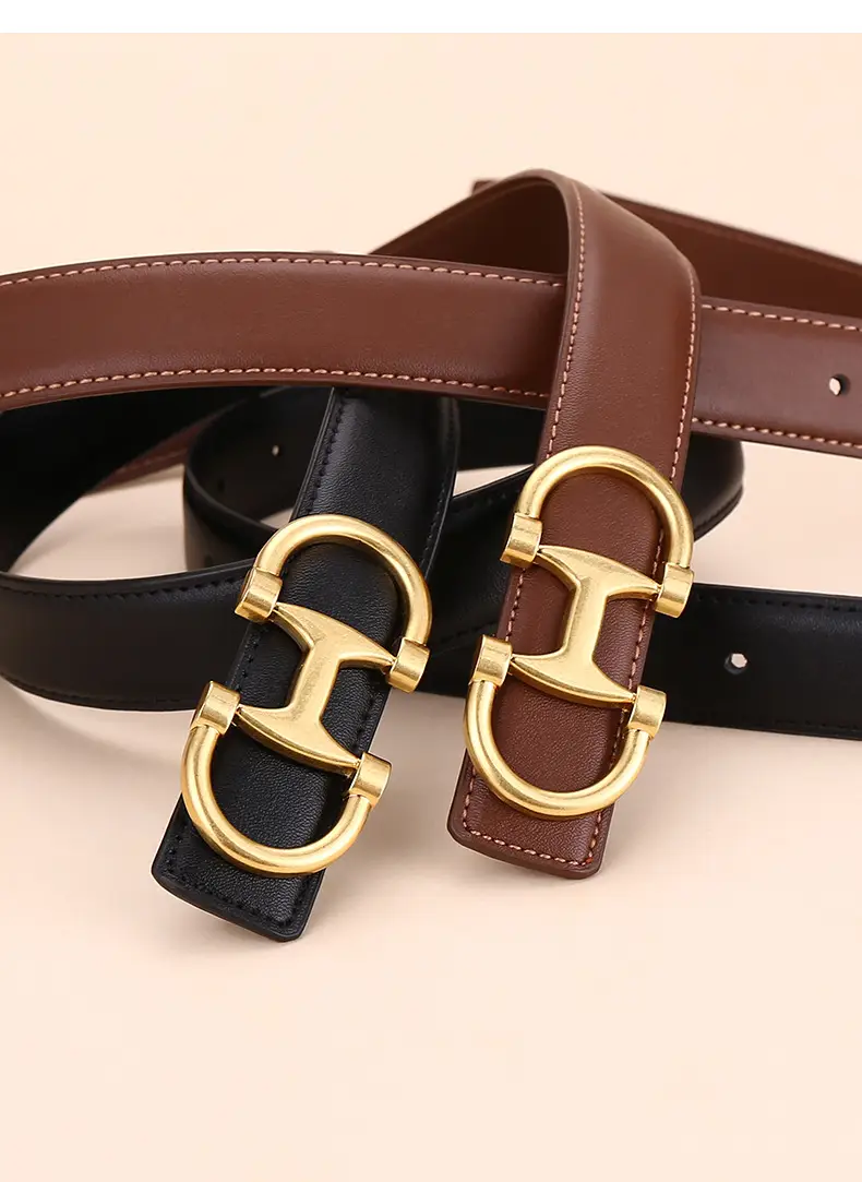 Gold H-Braceled Women's Belt for Business & Fashion — feature 25