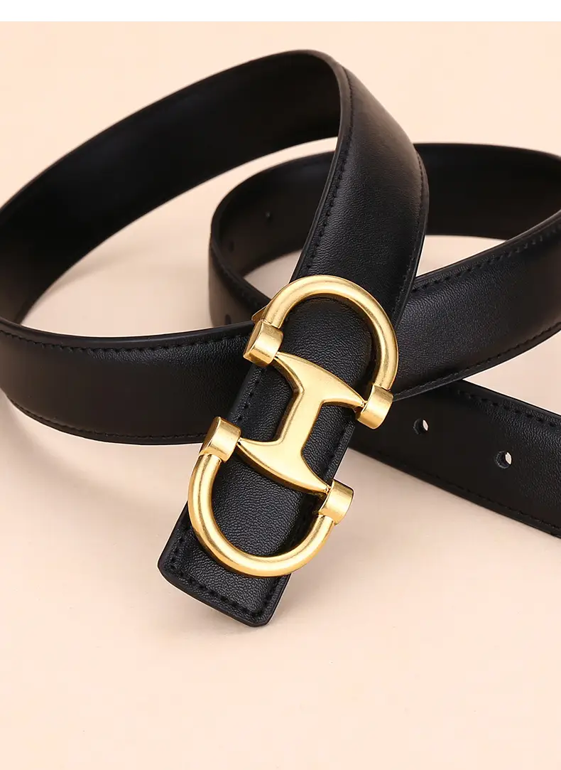 Gold H-Braceled Women's Belt for Business & Fashion — feature 26
