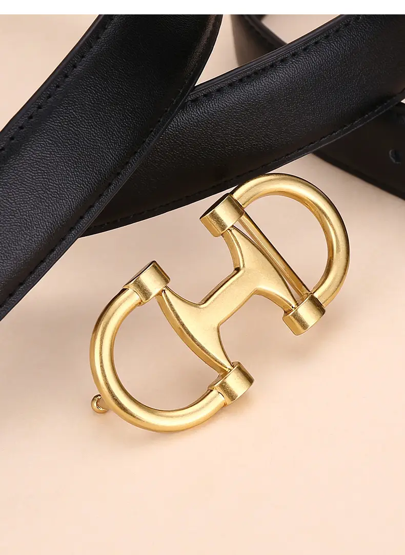 Gold H-Braceled Women's Belt for Business & Fashion — feature 27
