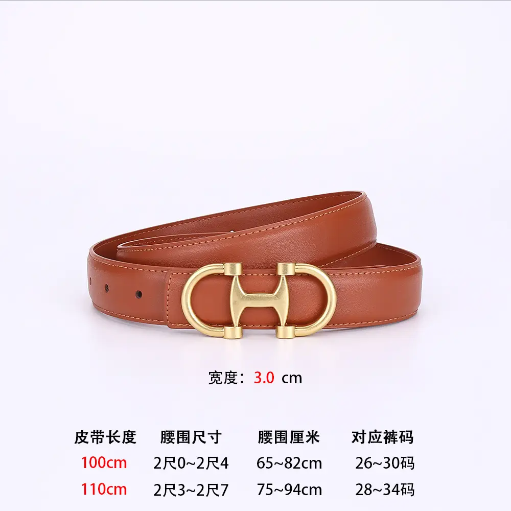 Gold H-Braceled Women's Belt for Business & Fashion - Image 5